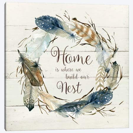 Feather Home Nest Canvas Print #CRO144} by Carol Robinson Art Print