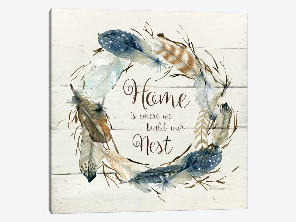 Feather Home Nest by Carol Robinson 1-piece Canvas Wall Art