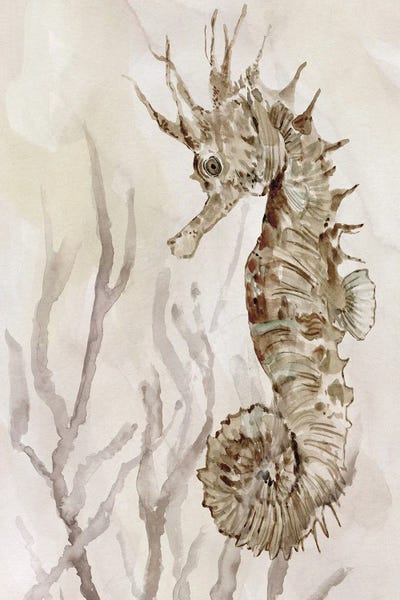 Seahorses: Neutral Seahorse II by Carol Robinson