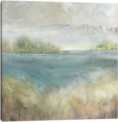 Sage Expanse Canvas Art Print - Pond Art