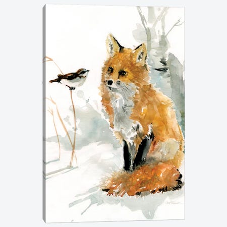 Fox and Friend Canvas Print #CRO148} by Carol Robinson Canvas Artwork