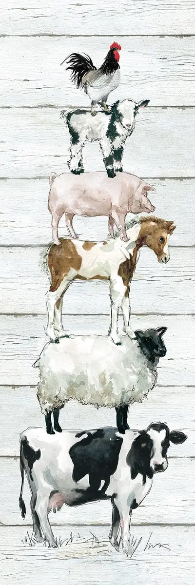 Farm Stack by Carol Robinson multi panel art