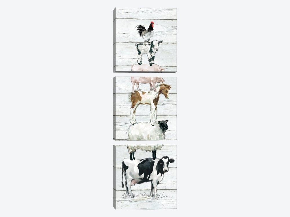 Farm Stack by Carol Robinson 3-piece Canvas Wall Art
