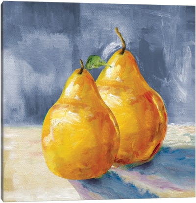 Fresh Pears Canvas Art Print - Pear Art
