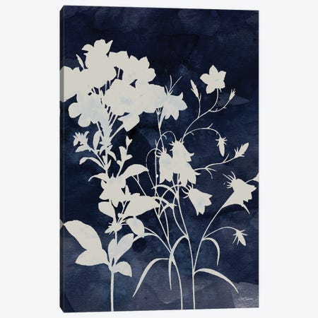 Indigo Botanical II Revisited Canvas Print #CRO1511} by Carol Robinson Canvas Artwork