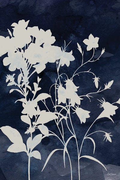 Modern Farmhouse Bedroom: Indigo Botanical II Revisited by Carol Robinson