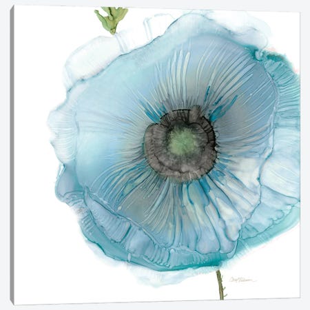 Iridescent Blue Poppy II Canvas Print #CRO1514} by Carol Robinson Art Print