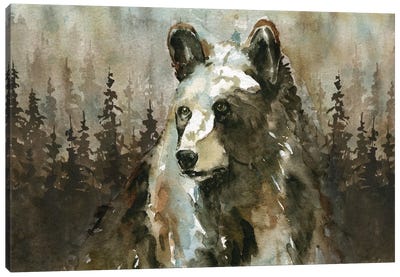 Lodge Twilight II Canvas Art Print - Brown Bear Art