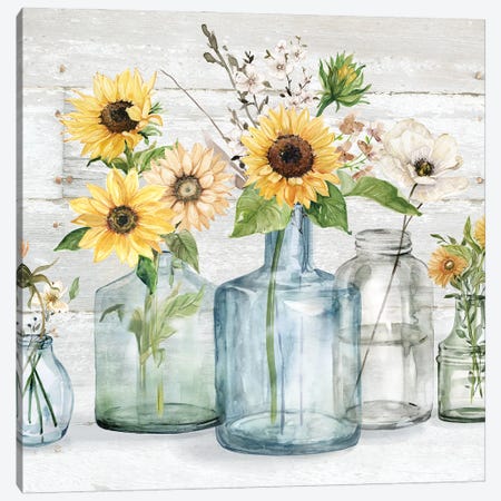 Sunflower Extravaganza Canvas Print #CRO1528} by Carol Robinson Art Print