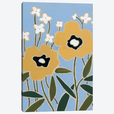 Woodblock Floral II Canvas Print #CRO1532} by Carol Robinson Canvas Art