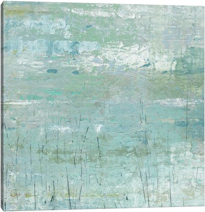 Abstract Watergarden I Canvas Art Print - Turquoise Art