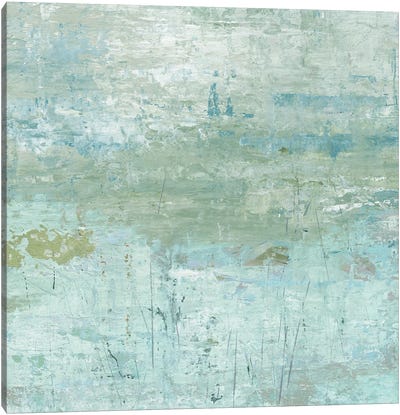 Abstract Watergarden II Canvas Art Print - Turquoise Art