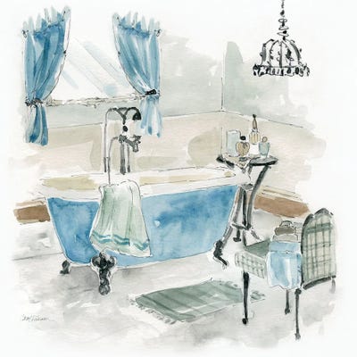 Fancy Cottage Bath I by Carol Robinson canvas print