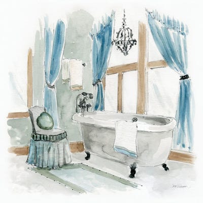 Fancy Cottage Bath II by Carol Robinson canvas print