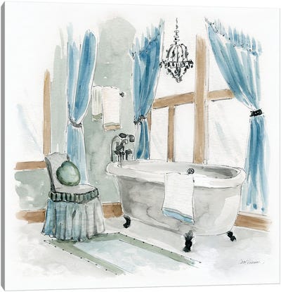 Fancy Cottage Bath II Canvas Art Print - Carol Robinson