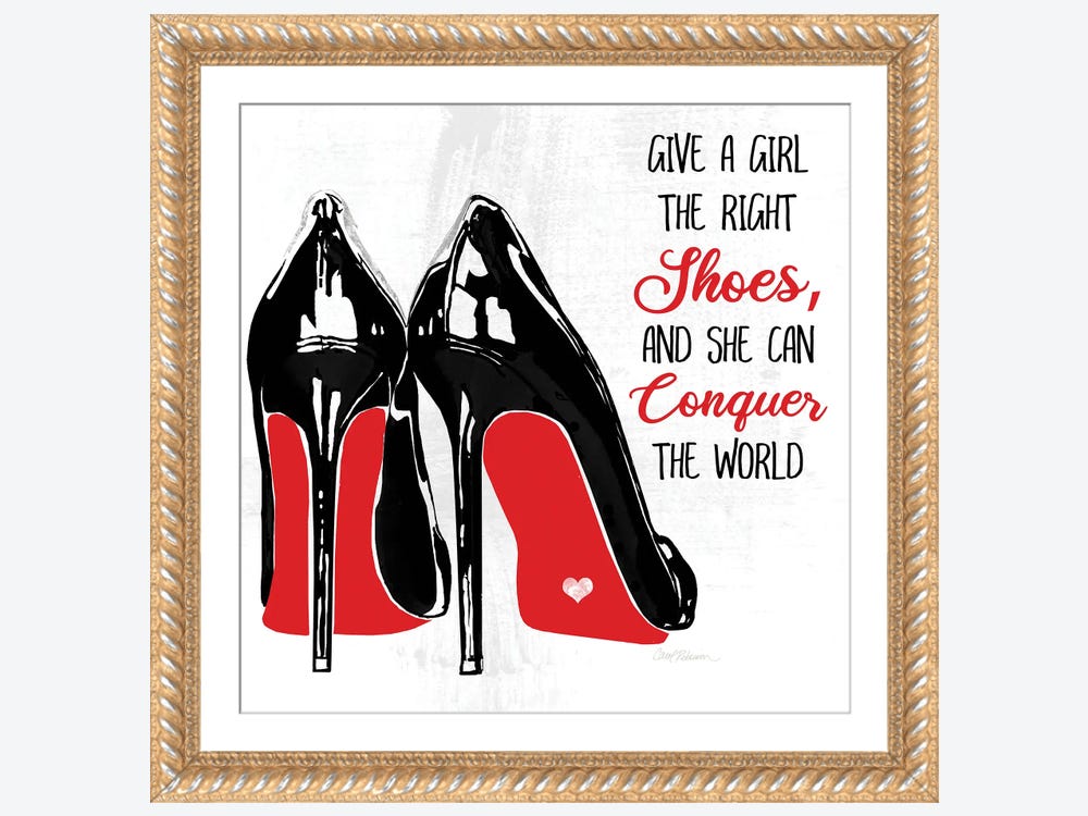 Black & Red Louboutin High Heels Shoes Quote Fine Art Giclee 