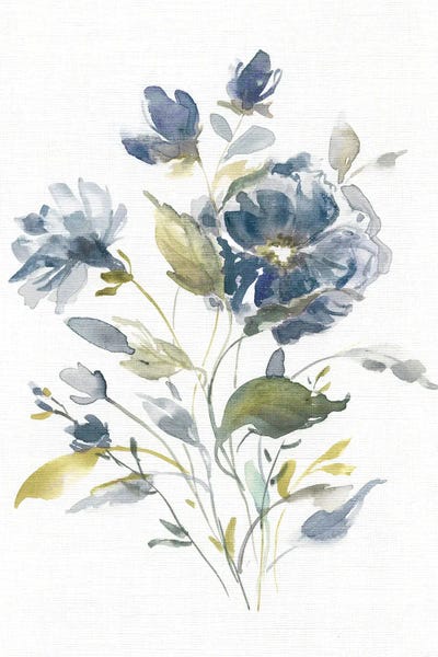 Linen Botanical Navy I