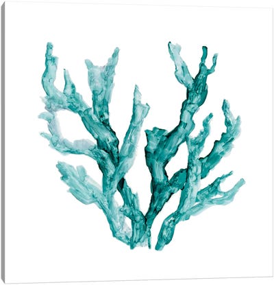 Sea Coral II Canvas Art Print - Pantone Living Coral 2019