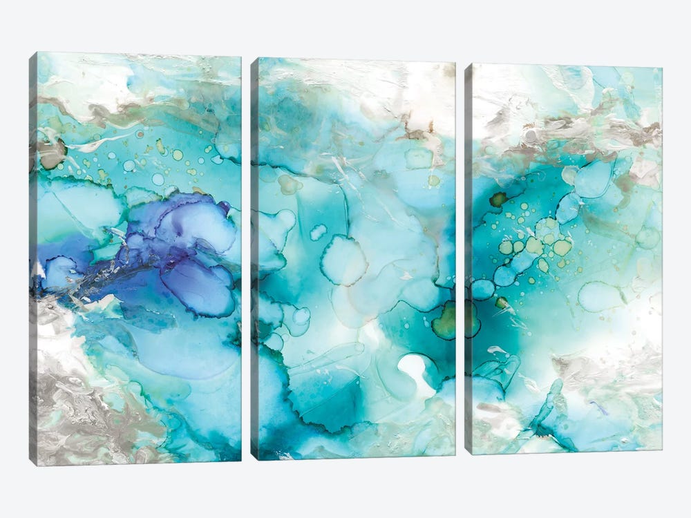 Teal Marble by Carol Robinson 3-piece Canvas Print