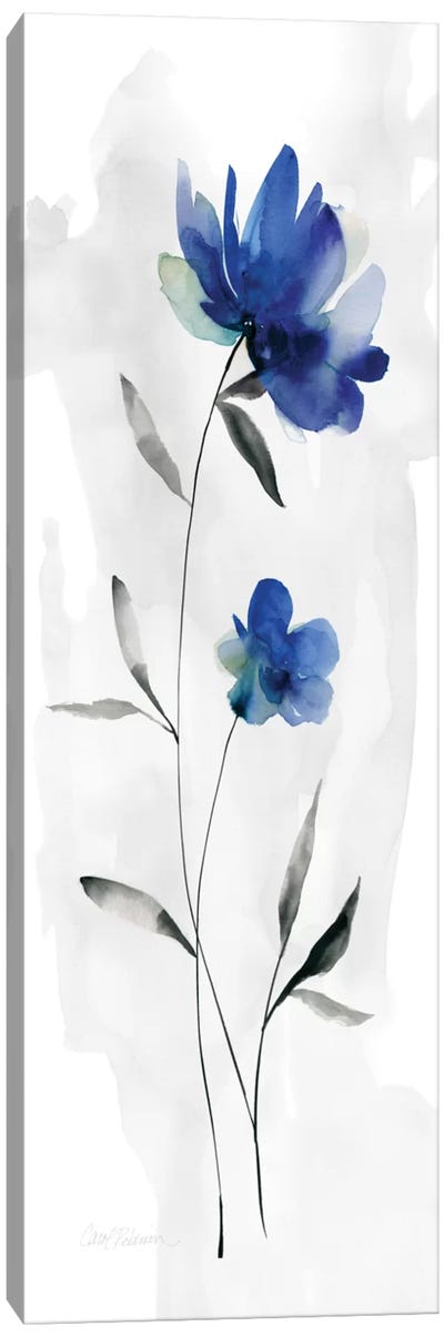 Beautiful Blue I Canvas Art Print - Black, White & Blue Art