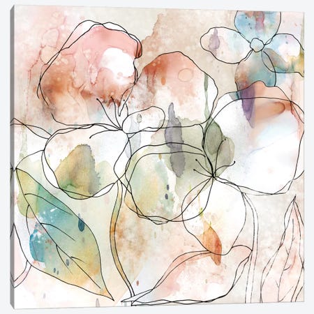 Floral Flow I Canvas Print #CRO248} by Carol Robinson Art Print