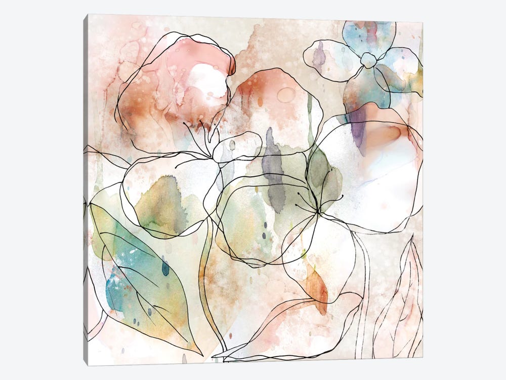 Floral Flow I by Carol Robinson 1-piece Canvas Artwork