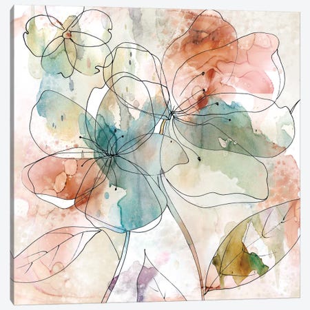 Floral Flow II Canvas Print #CRO249} by Carol Robinson Canvas Print