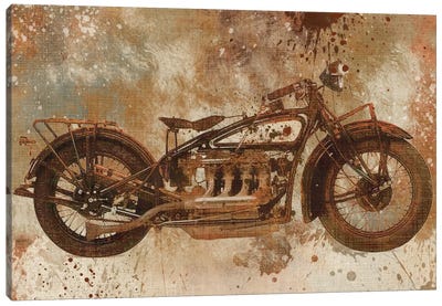 Live To Ride V Canvas Art Print - Motorcycle Art