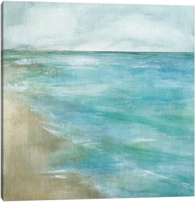 Gentle Tides Canvas Art Print - Calm & Sophisticated Living Room Art