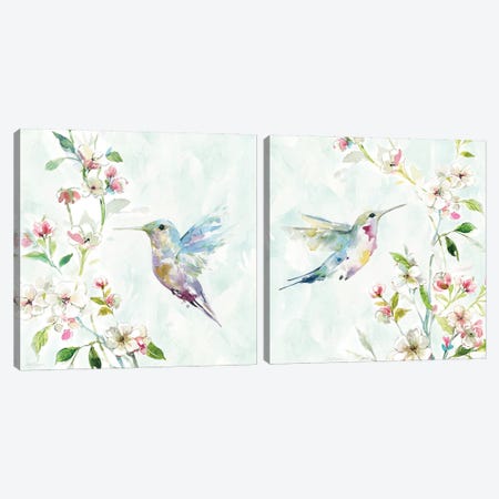 Hummingbird Diptych Canvas Print Set #CRO2HSET017} by Carol Robinson Canvas Artwork