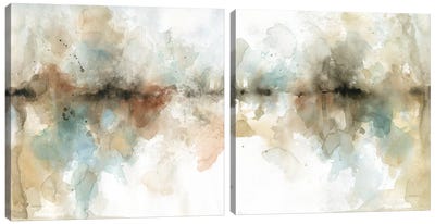 Island Mist Diptych Canvas Art Print - Art Sets | Triptych & Diptych Wall Art