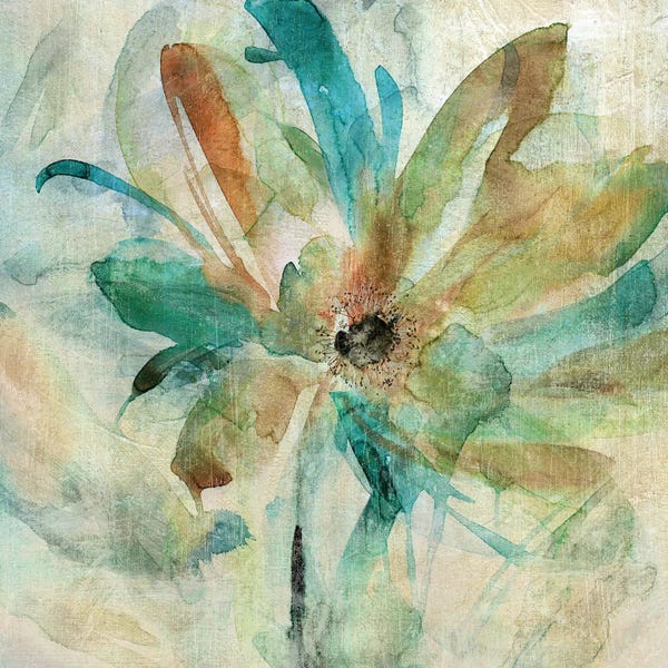 Teal Abstract Art: Vivid Spring by Carol Robinson