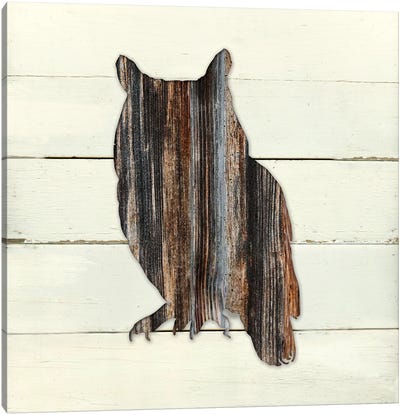 Woodland Owl Canvas Art Print - Evergreen & Burlap