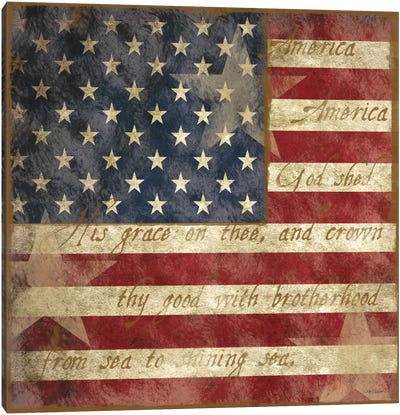 Sea to Shining Sea Canvas Art Print - American Flag Art