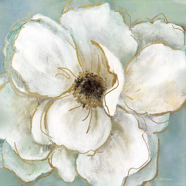 Large Art for Bathroom - Canvas Prints: Soft Teal Splendor II by Carol Robinson