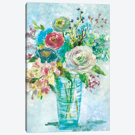 Blue Bouquet I Canvas Print #CRO392} by Carol Robinson Canvas Art Print