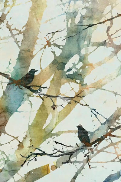 Traditional Living Room: Botanical Birds II by Carol Robinson