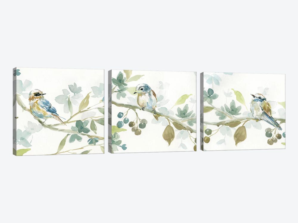 Spring Melody Triptych by Carol Robinson 3-piece Canvas Wall Art