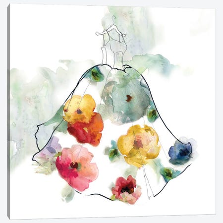 Fashionable Florals I Canvas Print #CRO459} by Carol Robinson Canvas Artwork