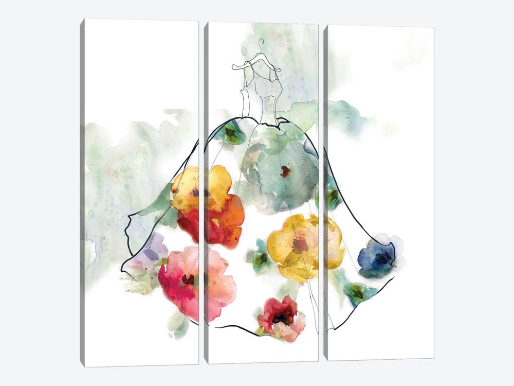 Fashionable Florals I 3-piece Canvas Wall Art