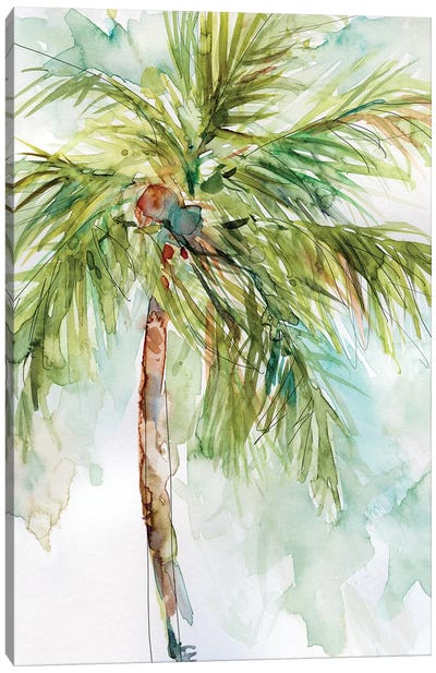 Palm Breezes I Canvas Art Print - Palm Tree Art