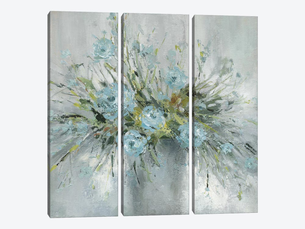 Blue Bouquet III by Carol Robinson 3-piece Canvas Art