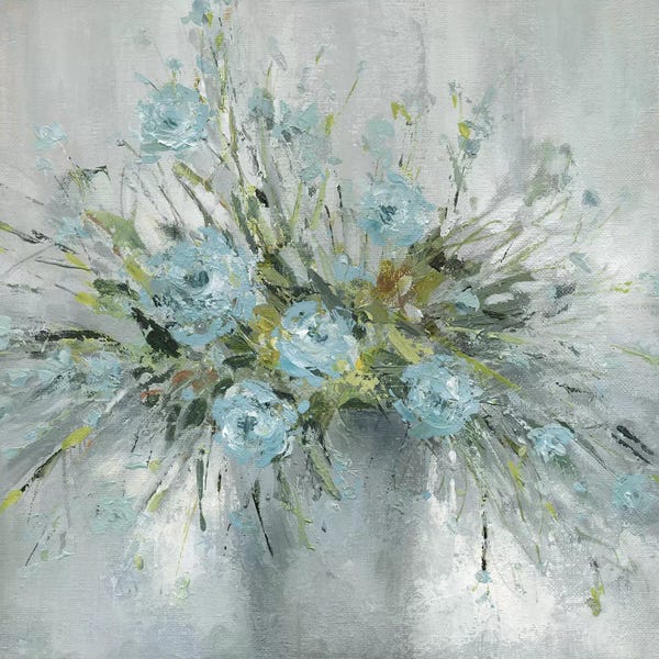 Transitional Décor: Blue Bouquet III by Carol Robinson