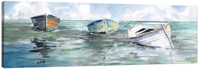 Caught At Low Tide I Canvas Art Print - Rowboat Art