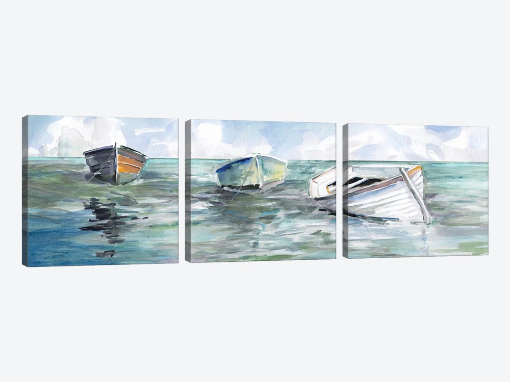 Caught At Low Tide I by Carol Robinson 3-piece Canvas Art
