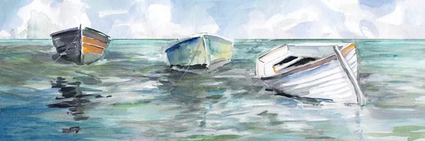 Watercolor: Caught At Low Tide I by Carol Robinson