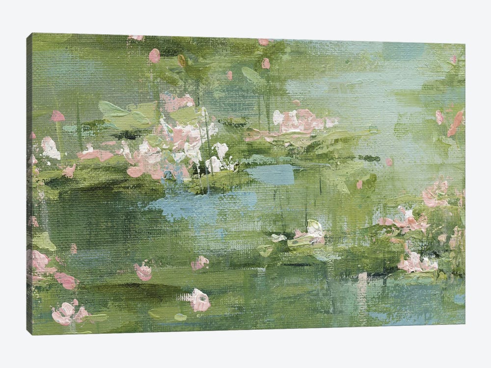 Celadon Waterlillies I by Carol Robinson 1-piece Canvas Artwork