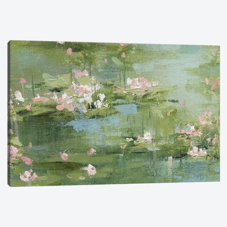 Celadon Waterlillies I Canvas Print #CRO499} by Carol Robinson Canvas Art