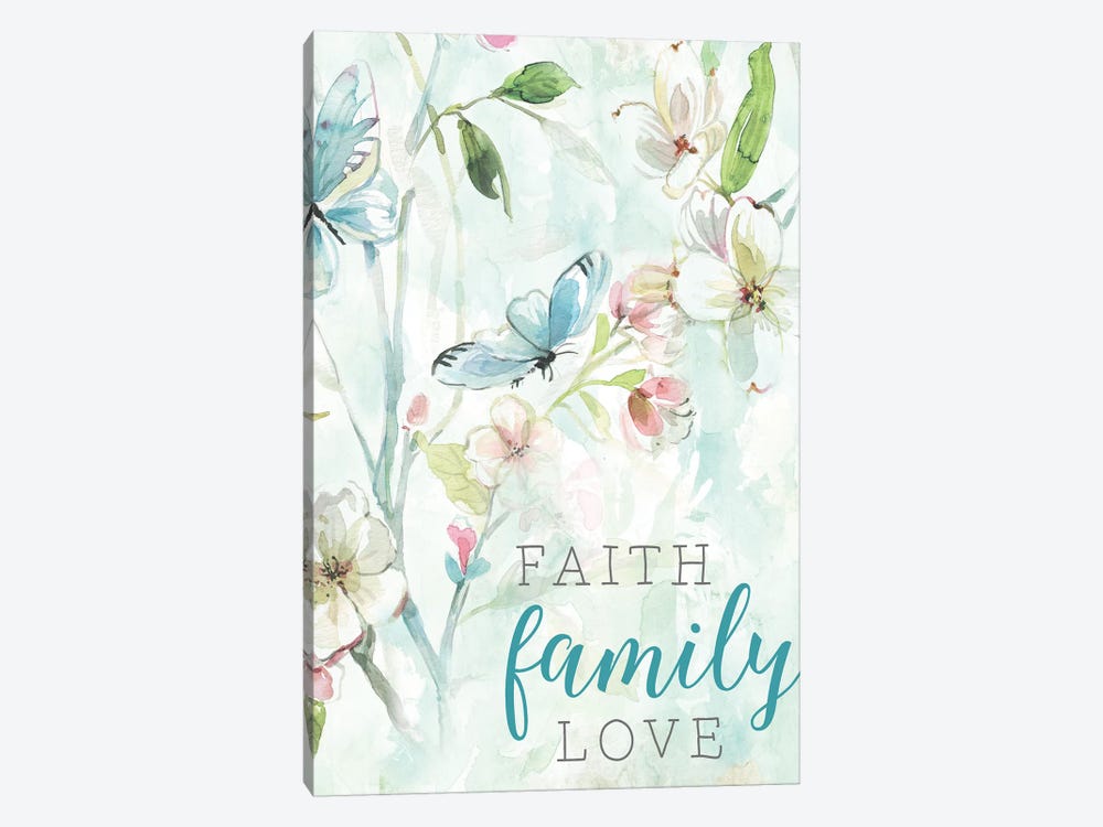 Faith Family Love by Carol Robinson 1-piece Canvas Print