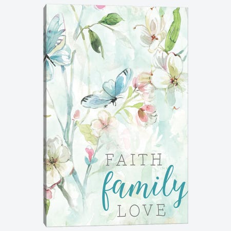 Faith Family Love Canvas Print #CRO511} by Carol Robinson Canvas Print